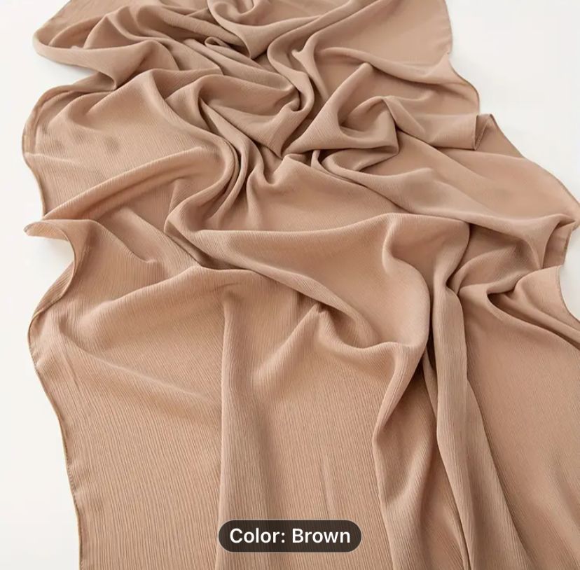 Brown Georgette Hijab